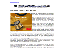 Tablet Screenshot of listofgermancars.com